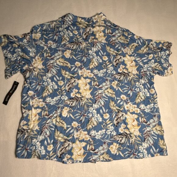 Hasting & Smith Size 3x Blue Floral Women's Button Down Shirt Short Sleeve - Picture 5 of 6